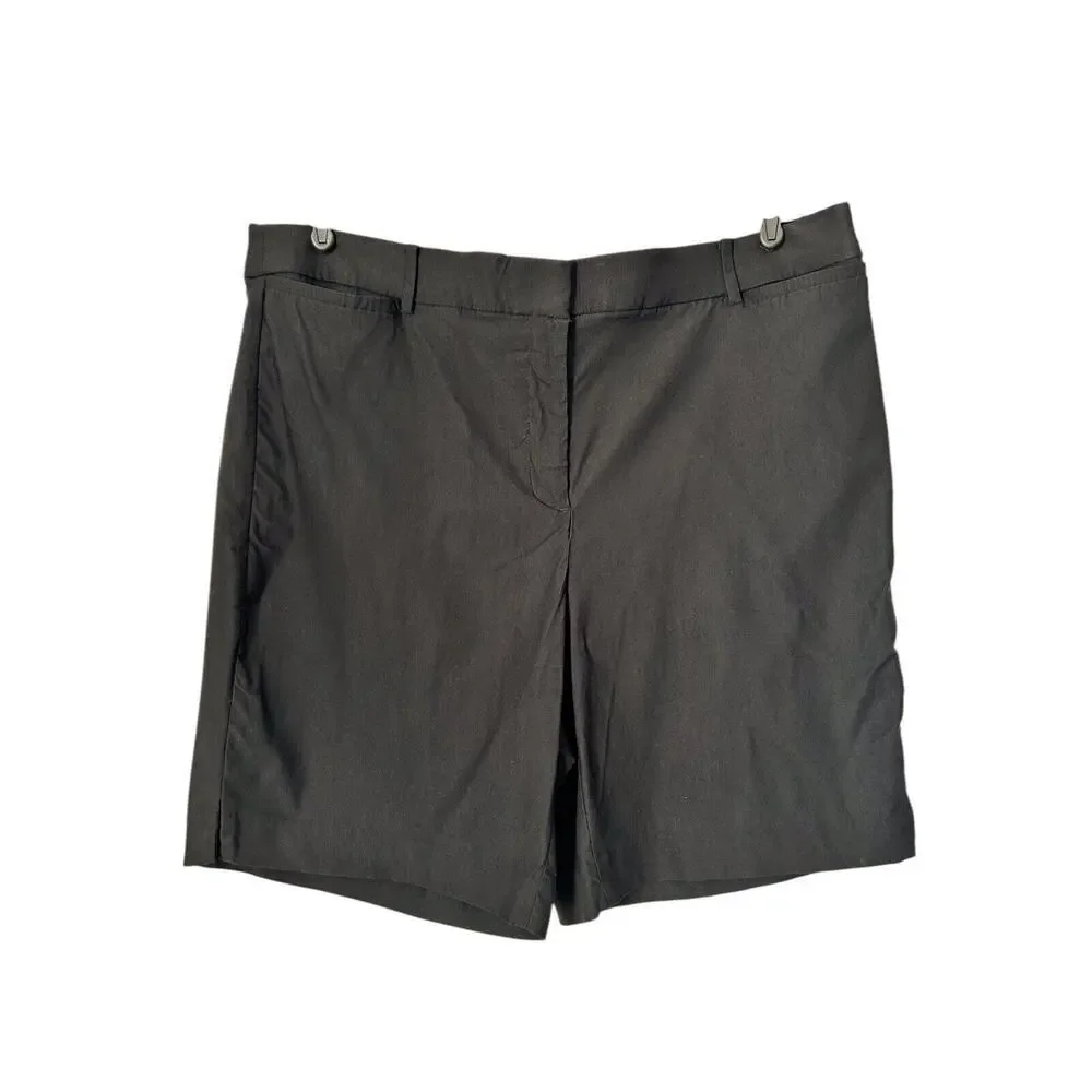 Lane Bryant‎ Shorts Womens Size 20 Black Rayon Blend High Rise Stretch Bermuda